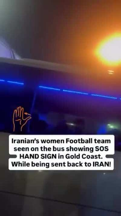 Iran's women footbal team showing SOS Hand Signs; Australian government dismissed their ask for help on International Women's Day. The Islamic Republic has promised to execute them for 