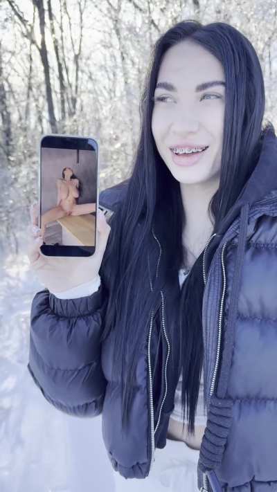 Look at her, just 15 minutes ago she was completely naked and warm