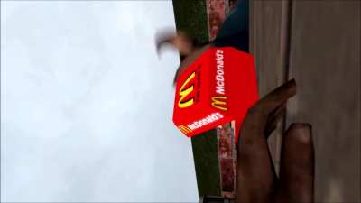 POV: Legoshi shoots you and your friend while you try to eat a McDonald's® meal.