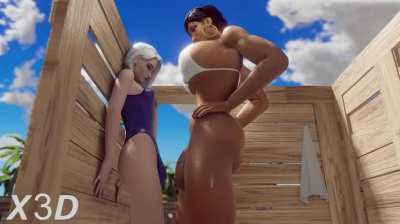 Pharah & Ashe, (X3D) [Overwatch]