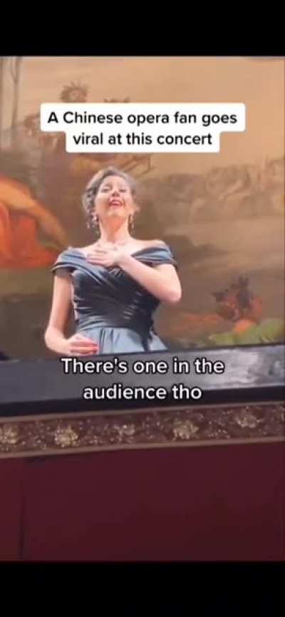 [Music] Opera student in audience surprises opera singer on stage