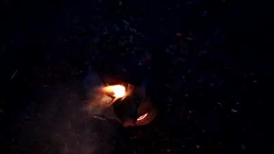 Self-sustaining rocket stove build