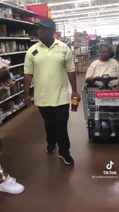 Just trying to get his grandma some spaghetti smh