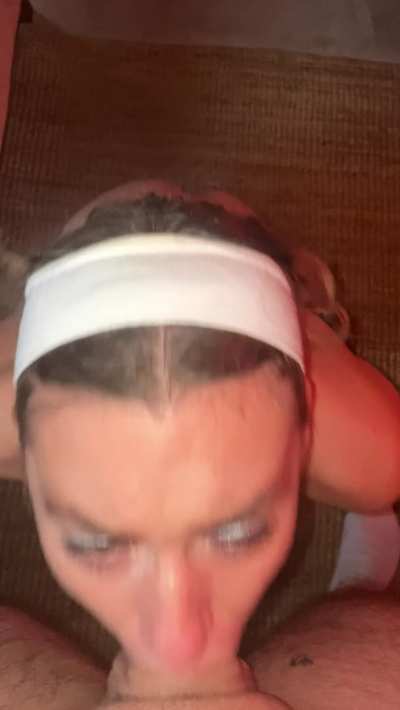 Gagging on his cock
