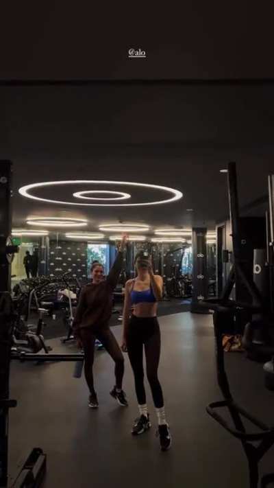 At sport gym