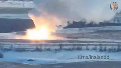 Destruction of the Russian TOS-1A Solntsepyok near Avdiivka
