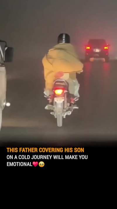 A father’s back is the warmest place in the world ❤️