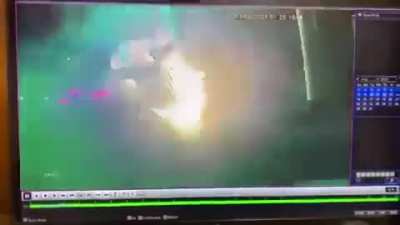 15yr old steals daddy’s Tesla and takes an uphill leap at a gas station, while drinking.