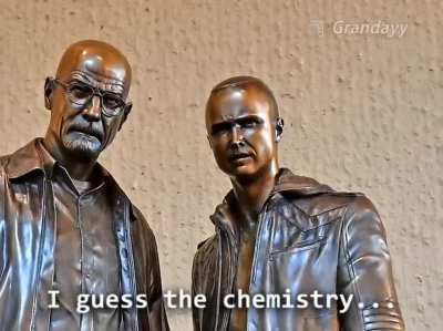 JESSE WE HAVE BEEN TRANSFORMED INTO INANIMATE BRONZE STATUES