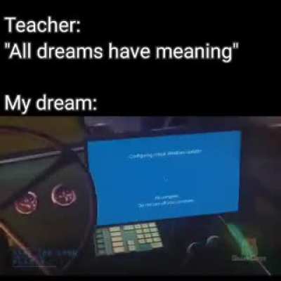 Dreams are wierd man