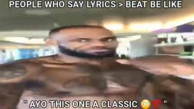 Lyrics are much more important than beats smh my head 🤦🏽‍♂️