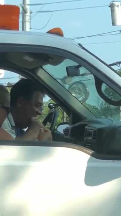 Guy gets caught sucking lady's toes in traffic