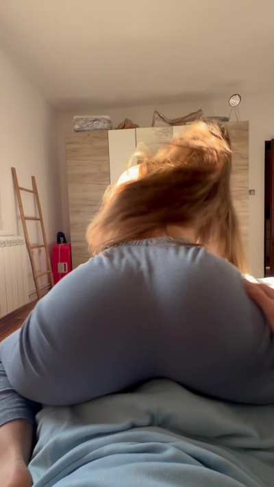 Morning lapdance in pajamas