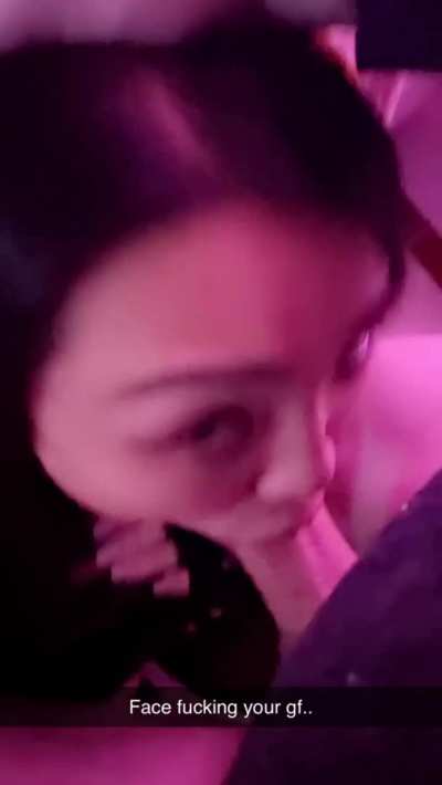 The best way to suck dick is to let him fuck your whore mouth