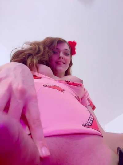 I think my girl cock would be the perfect midnight snack for you, don't you agree? 😋