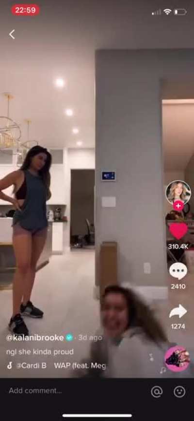 Kalani doing the WAP dance in front of Kira (new tik tok trend)