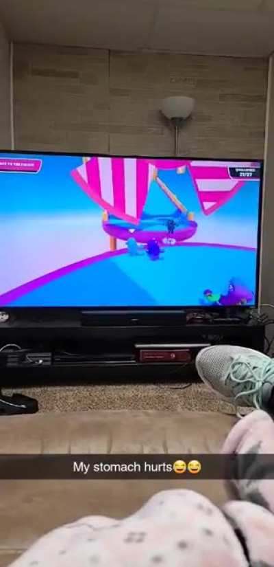 Wife caught me playing falls guys for the first time