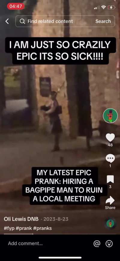 Found this weirdo who thinks he’s a prank master but just annoys everyone