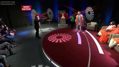 Live TV News Fight in India