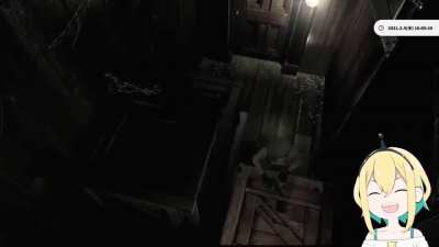 VTuber playing Resident Evil (Credit to @Newlight012 on Twitter)