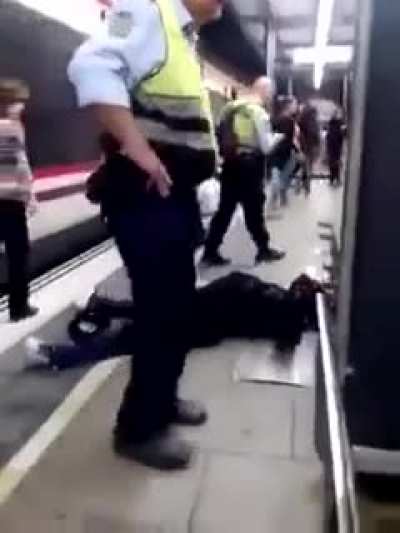 Police unbrutality caught on tape, victim dramatically unaware
