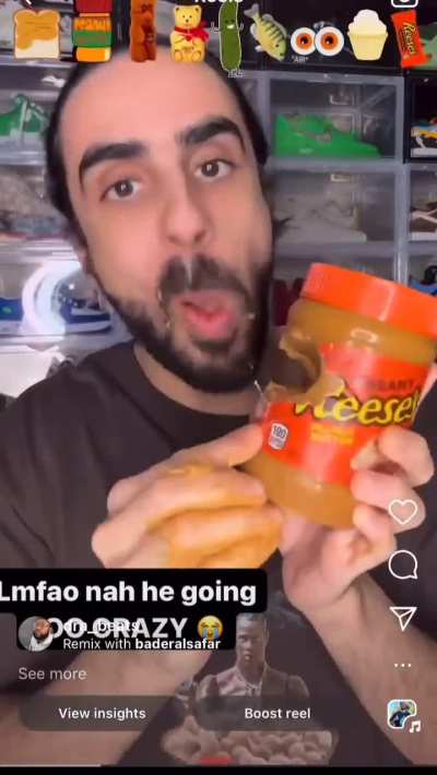 Oversized peanut butter sandwich 