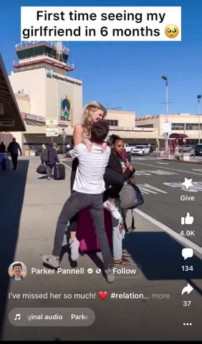 Running into a random person to get the video