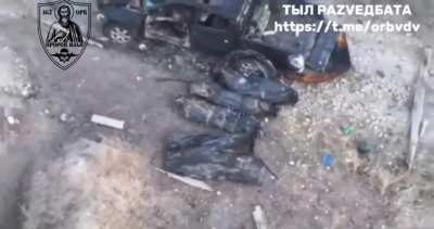 Russian fpv drone strike on a pickup truck loaded with Ukrainians soldiers (Oct 8, 2025) orbvdv footage