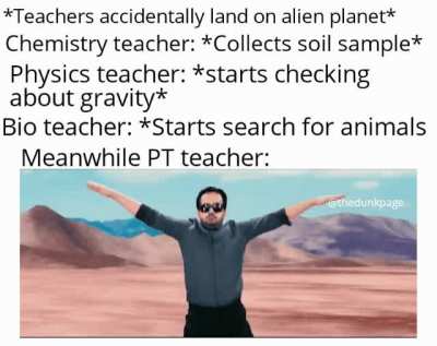 PT teacher are always ready for some fitness thing
