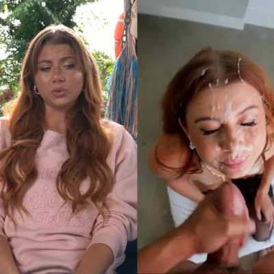 Innocent girl takes a massive facial