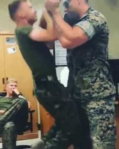Helping new guy in the unit