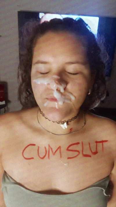 milk on her face