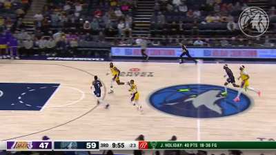 [Highlight] Heads up play by Jarred Vanderbilt to get the steal and a Malik Beasley dunk