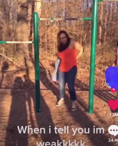 Trying to show off to your kids