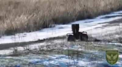 A Ukrainian ground-based kamikaze drone, equipped with 55 kilogram explosives, covered 4 km of enemy-controlled territory and disabled a road bridge.
