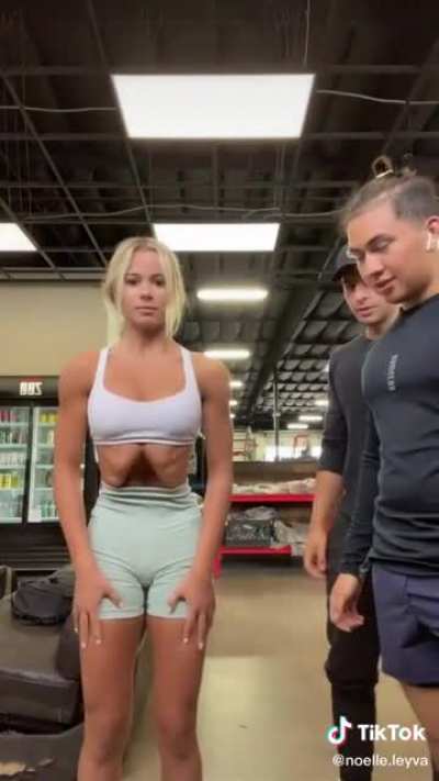 Flexing at the gym