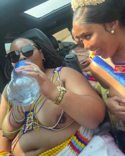 Huge Boobs in Car