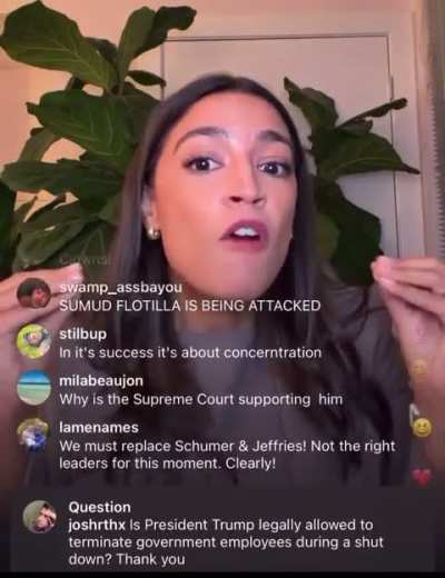 AOC on Donald Trump government fucking shutdown: 