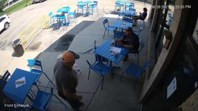 The joys of a dog friendly brewery patio.