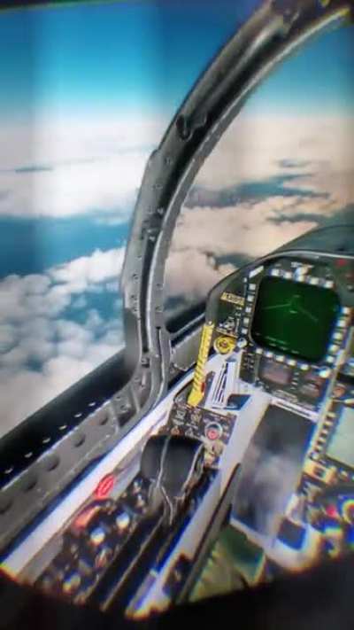 Virtual reality fighter jet simulator