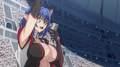 This cat girl's tits are all over the place! (Shinmai Maou No Testament)
