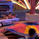 My daughter won a toy knife at a carnival game and snuck it on a ride. 😂