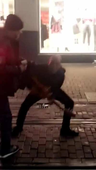 This guy “playing” guitar at 4AM in Amsterdam