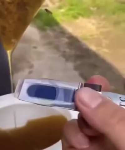 The way this honey tester works