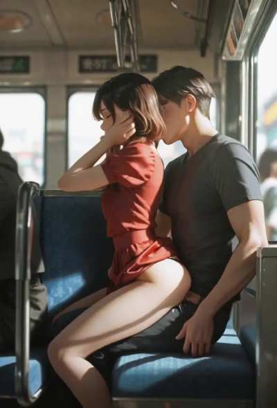 The whole bus pretends not to hear my moans... (sounds)