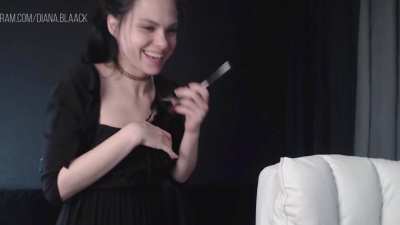 nipslip while cutting dress