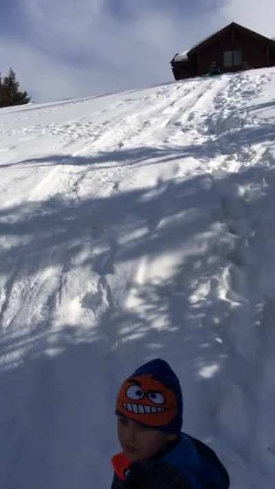 A memorable sledding day from 2012