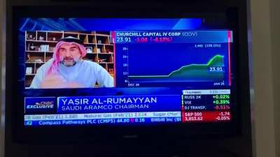 Saudi PIF on CNBC - Asked point blank about CCIV x Lucid Merger