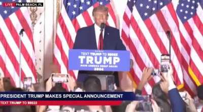 Trump announces he will run for president in 2024.