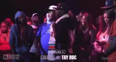 Things went left quick when Tay Roc bashed the south for Eaton raccoon 🦝🤣